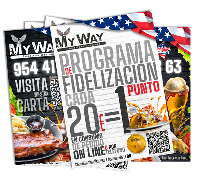 MY_WAY american restaurant PROMOCION PUNTOS PROPAGANDAS